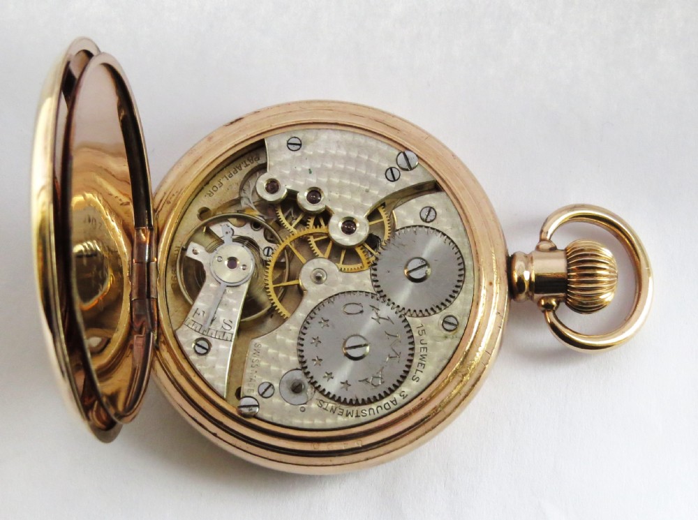 1930s Cyma full hunter pocket watch. View VI