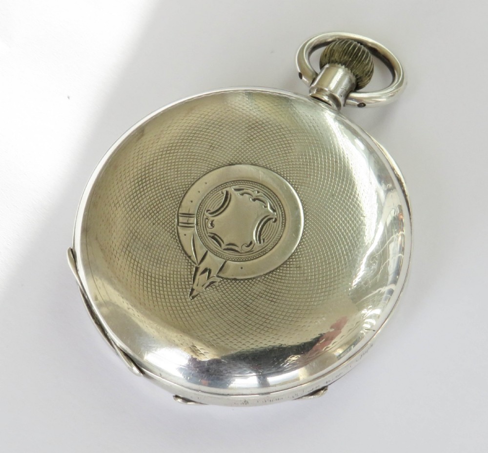 Antique Swiss silver pocket watch View V