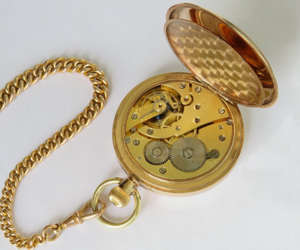 Antique Swiss pocket watch and chain View III