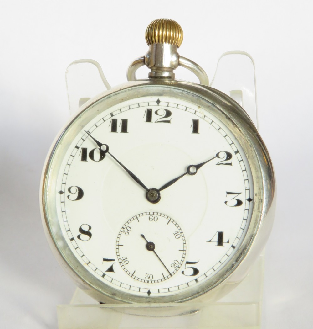 Antique Swiss silver pocket watch, 1924