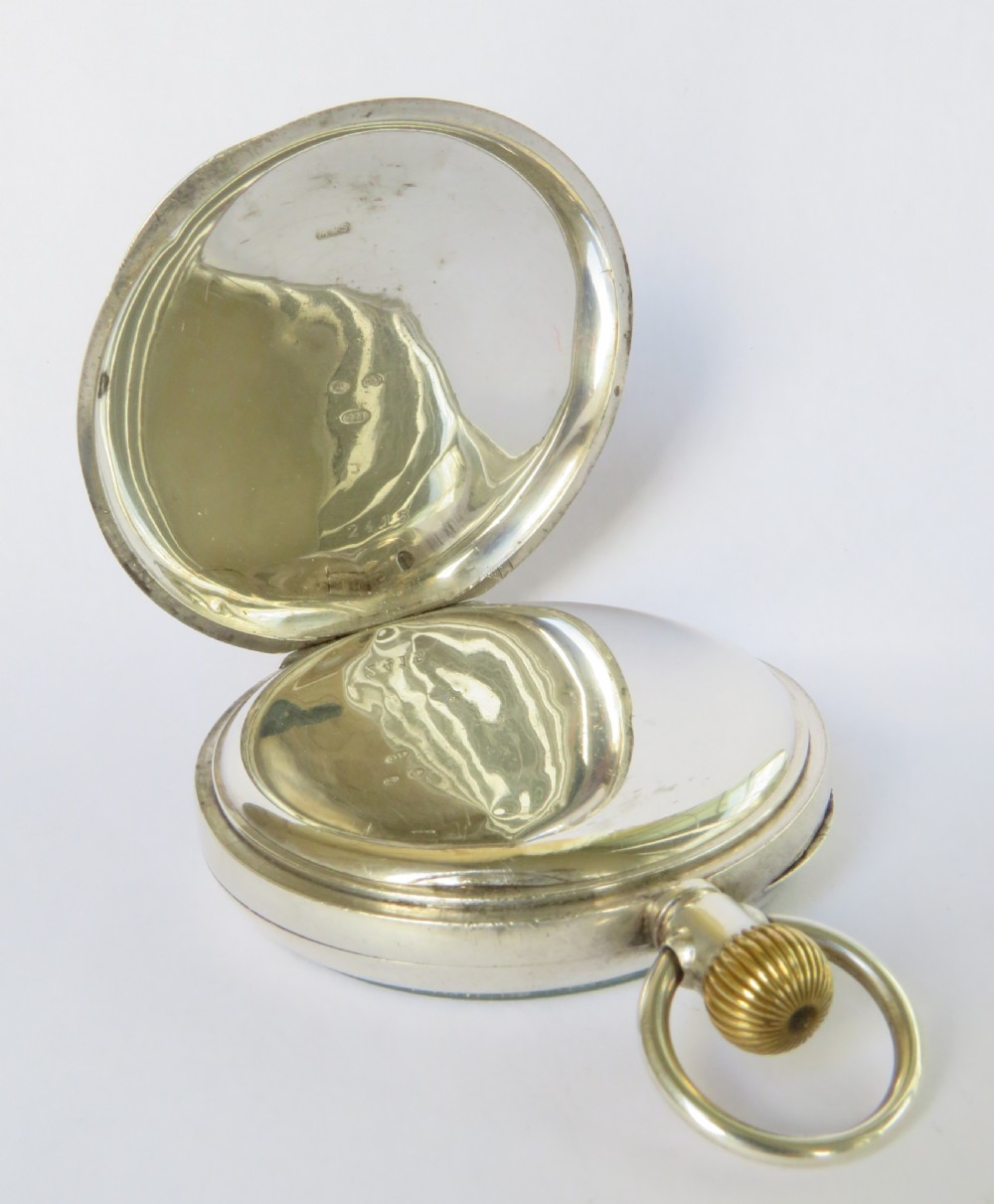 Antique Swiss silver pocket watch, 1924 View III