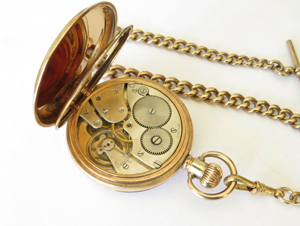 Antique 1920s Limit pocket watch and chain View IV
