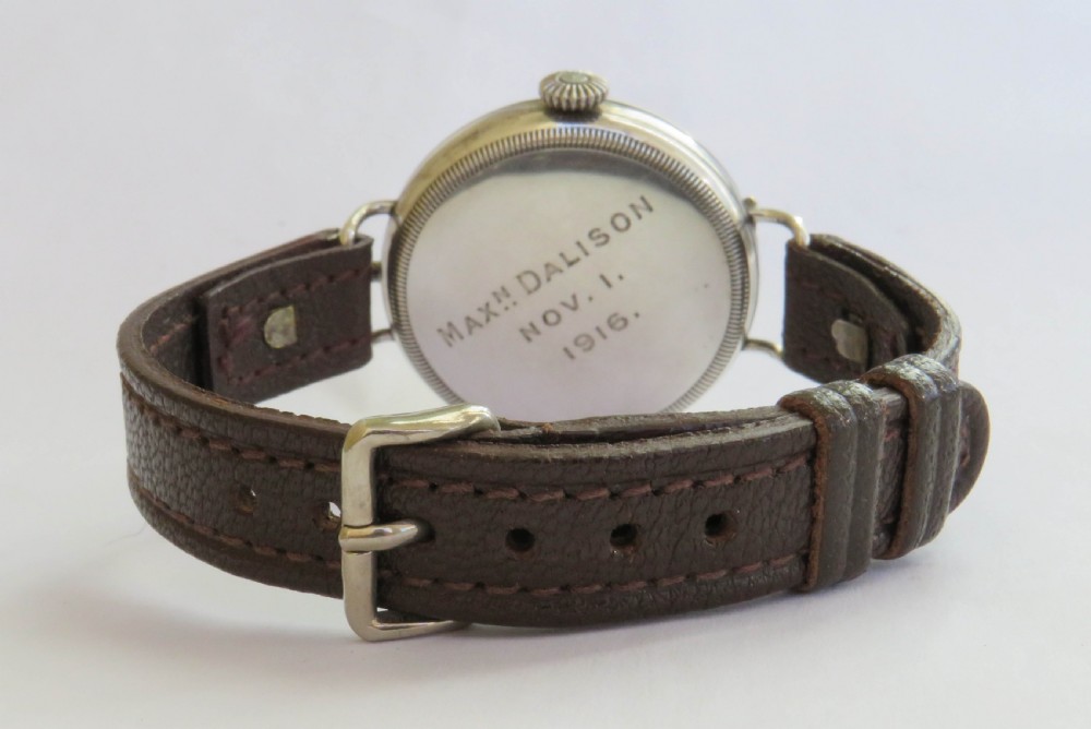 Antique silver Marvin half hunter trench watch, Harrods View VI
