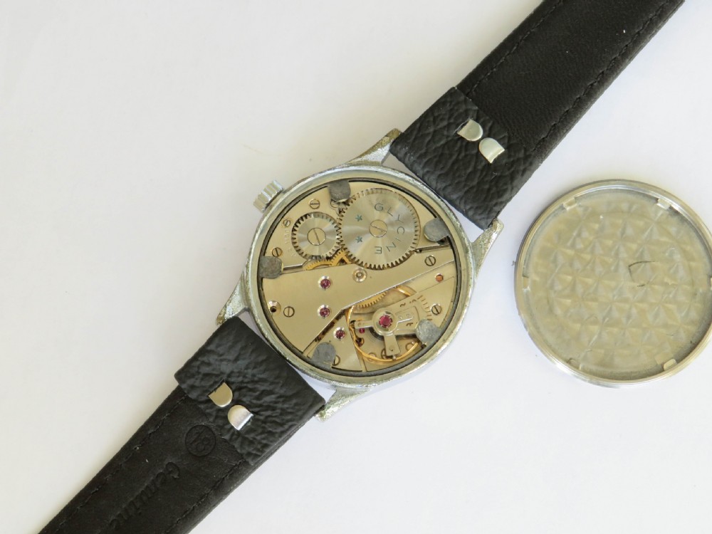 Gents 1940s German military Glycine wrist watch View III