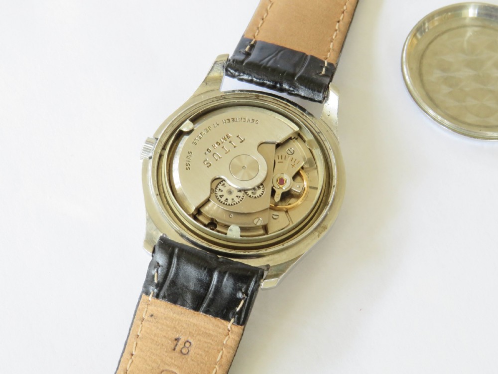 Gents 1950s Titus Titomatic wrist watch View V