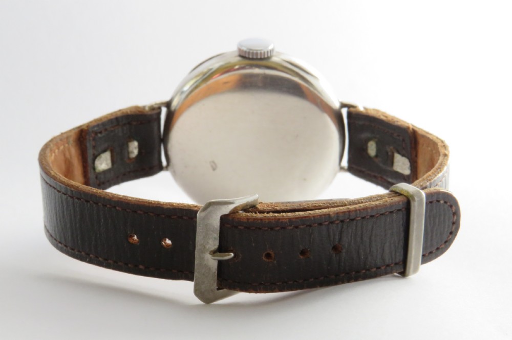 Gents silver Syren wrist watch, 1924 View V