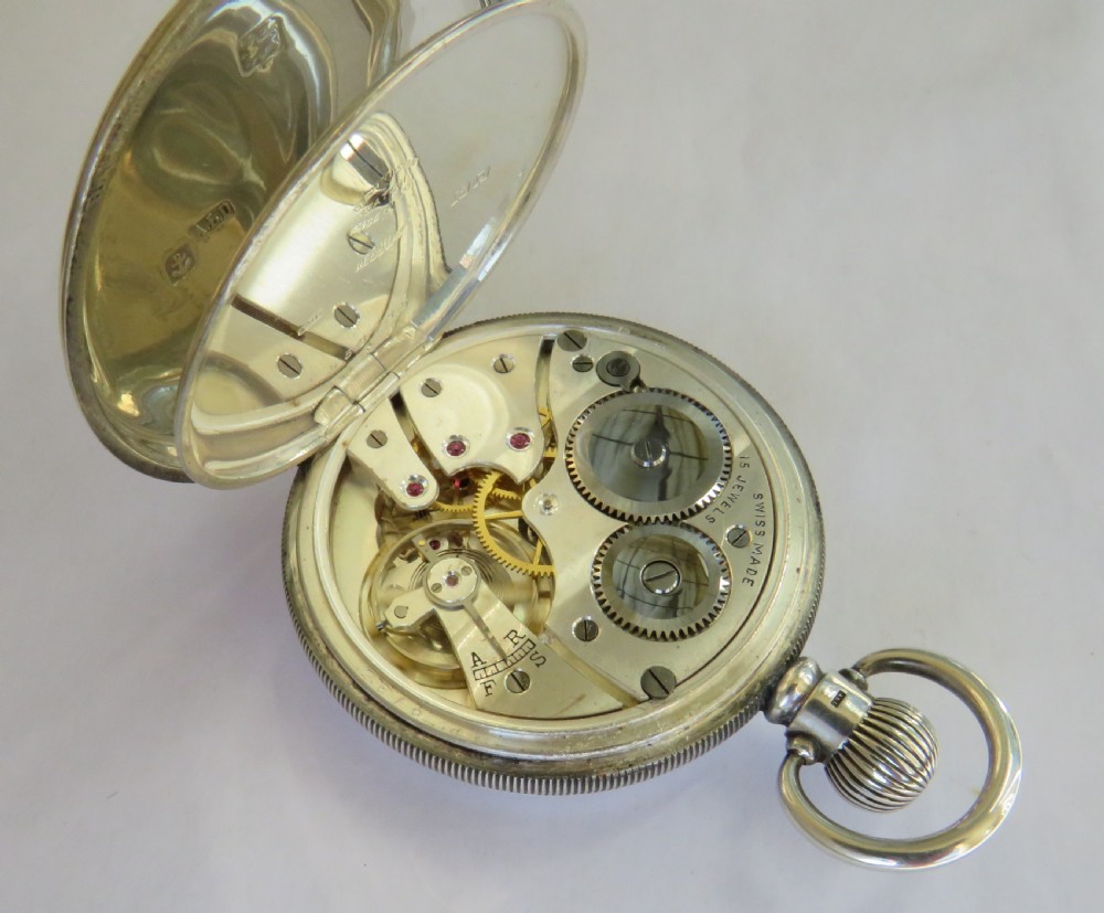 Silver Kays Keyless “Challenge” pocket watch, 1928 View III