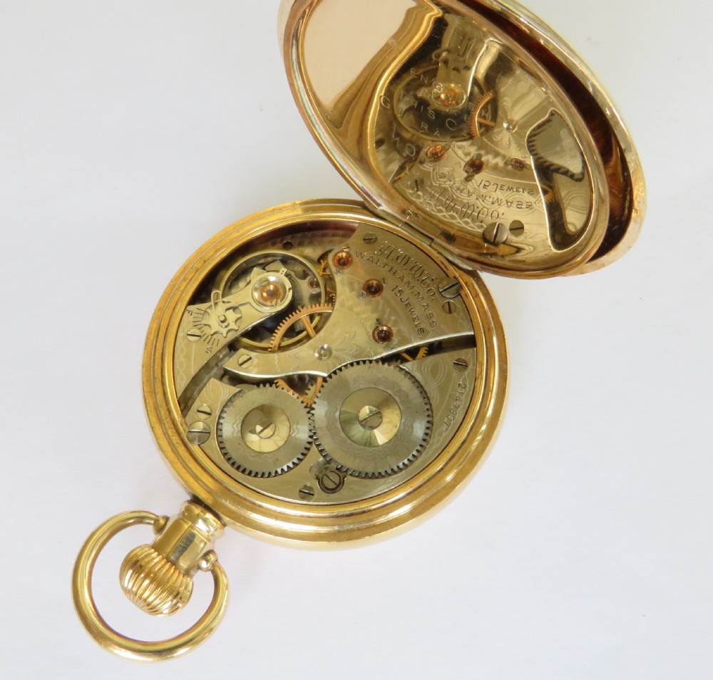 Antique Waltham pocket watch, 1917 View III