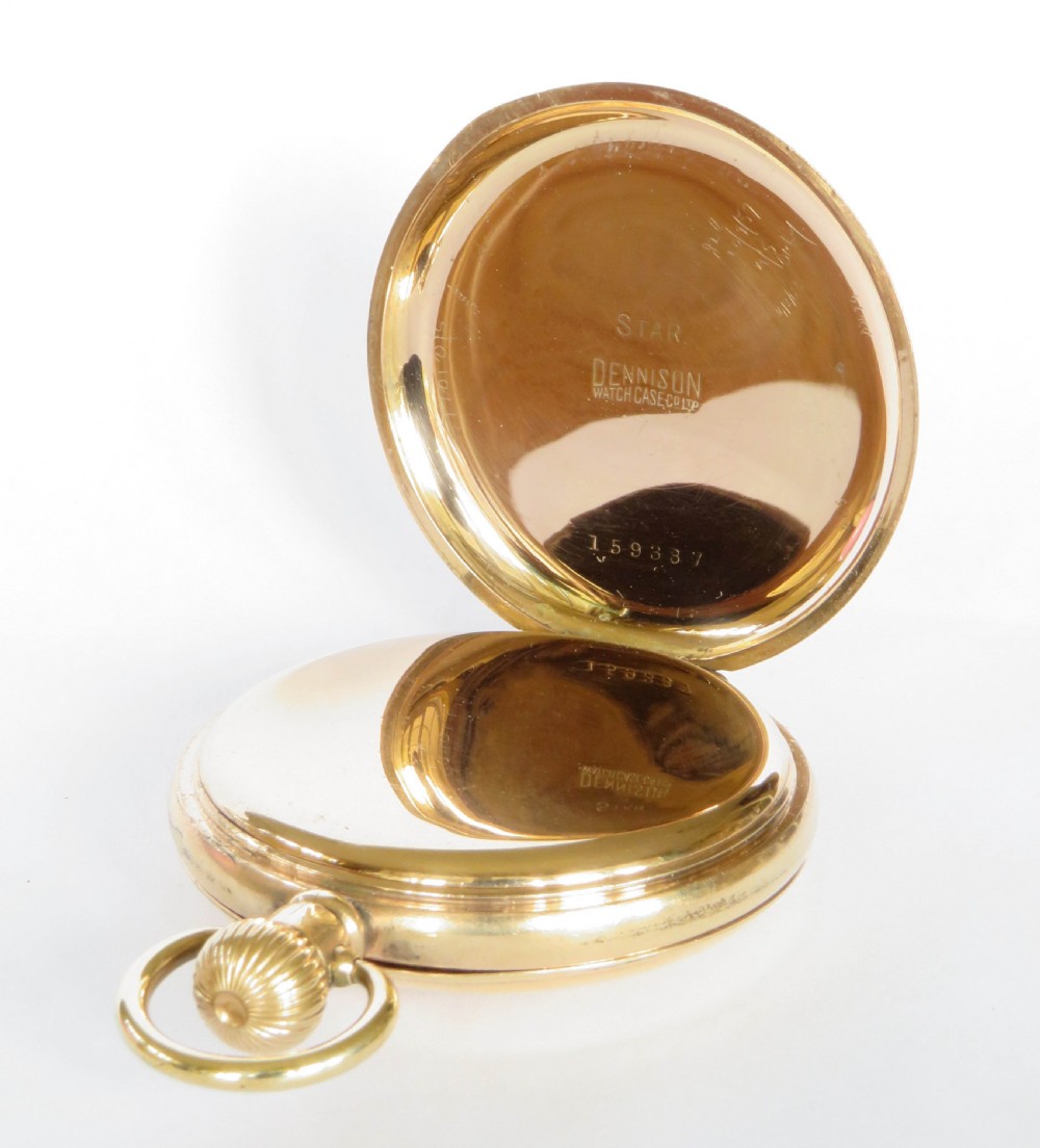 Antique 1920s half hunter pocket watch View III
