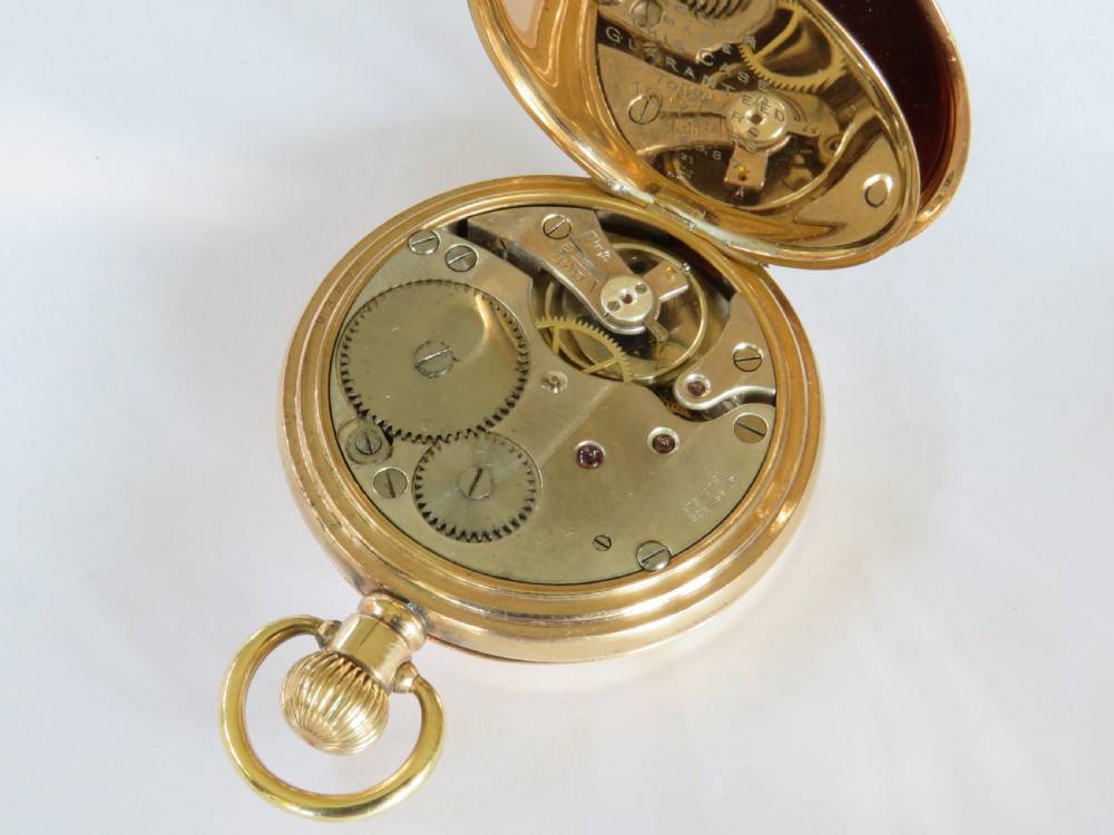 Antique 1920s half hunter pocket watch View IV