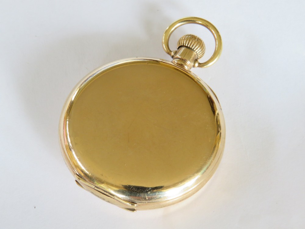 Antique 1920s half hunter pocket watch View V