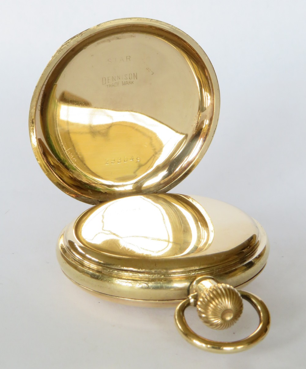 1930s Buren half hunter pocket watch View III