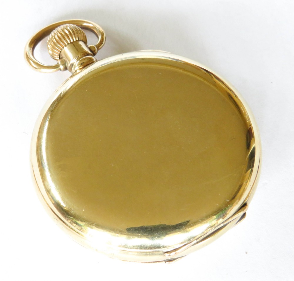 1930s Buren half hunter pocket watch View V
