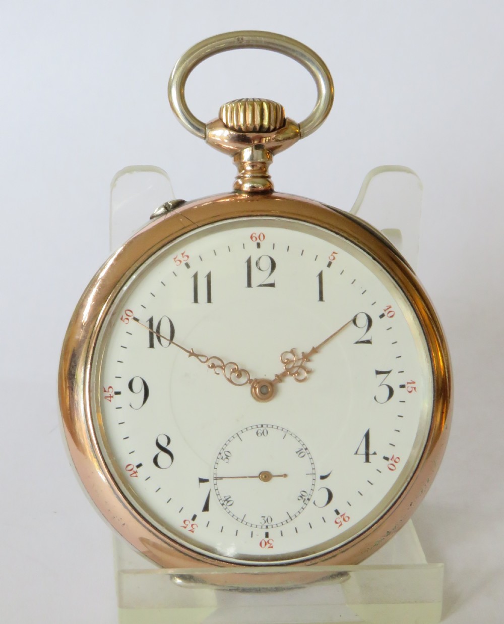 Antique silver IWC Probus Scafusia pocket watch View II