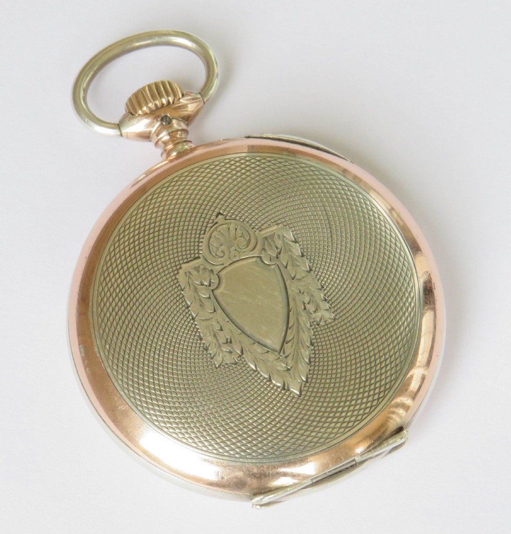 Antique silver IWC Probus Scafusia pocket watch View V