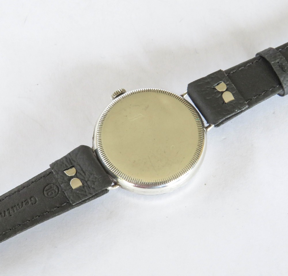 Gents silver wrist watch, 1934 View V