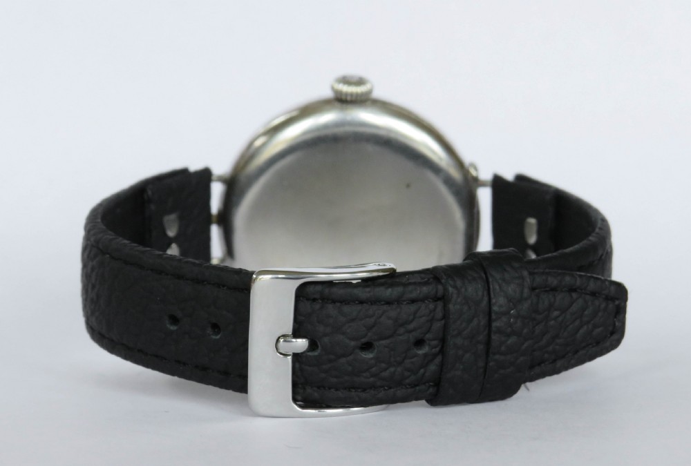 Gents WW1 silver wrist watch, unusual design View VI