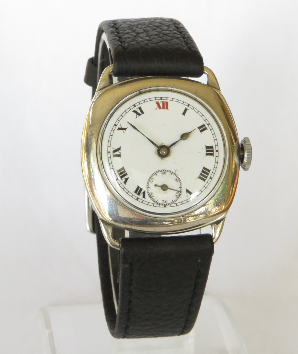 Gents silver wrist watch, 1930 View II