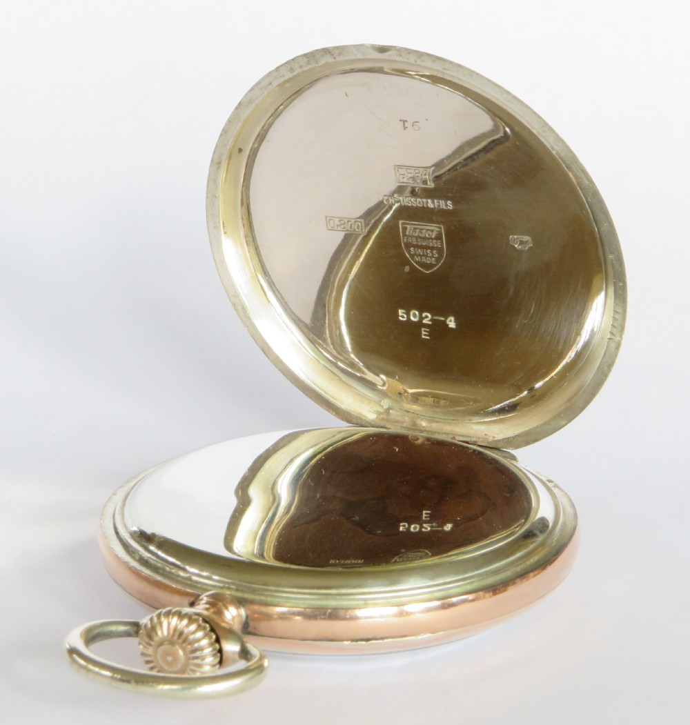 Silver Tissot pocket watch, 1947 View IV