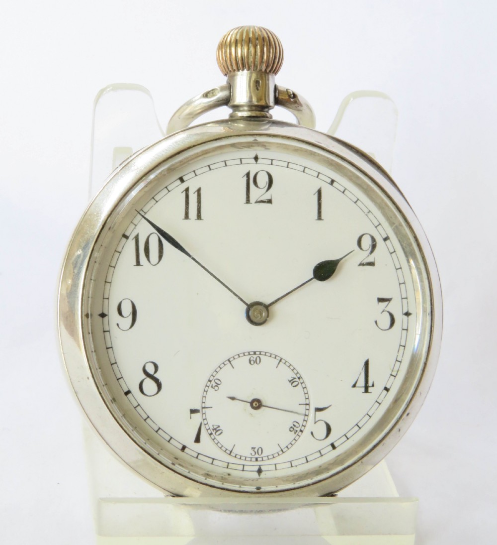 Antique silver Omega pocket watch, 1905 View II