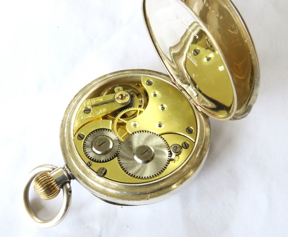 Antique silver Omega pocket watch, 1905 View IV