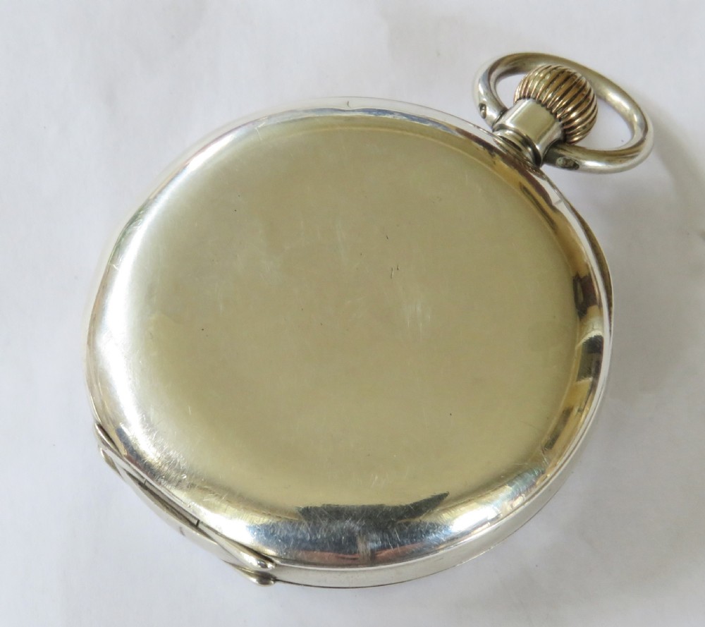 Antique silver Omega pocket watch, 1905 View VI