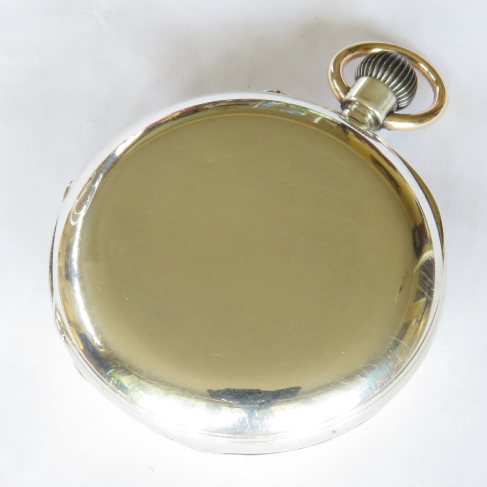 Antique J W Benson silver and gold half hunter pocket watch View VI