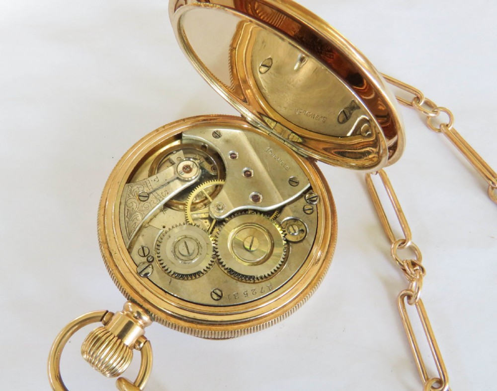 Antique Swiss pocket watch, chain and unusual fob View IV