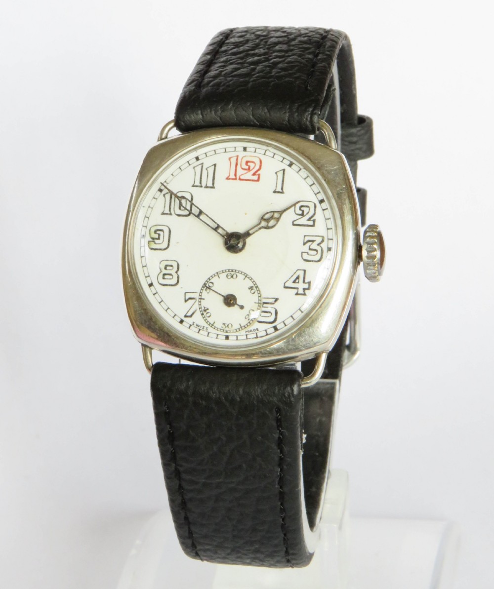 Mid-size silver wrist watch, 1928