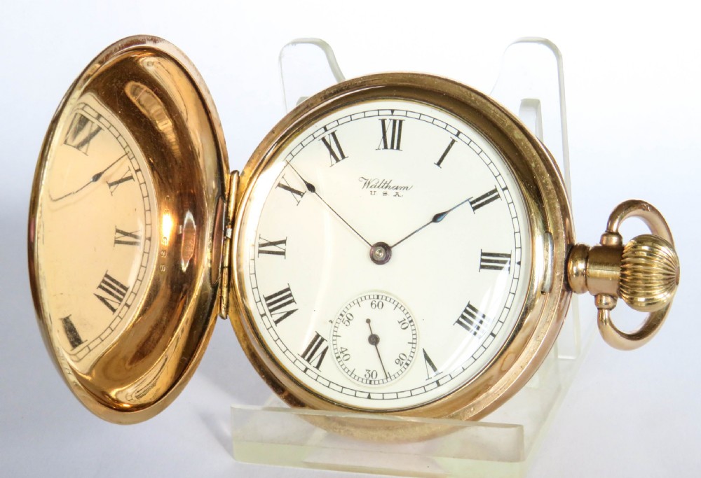 Waltham full hunter pocket watch, 1913