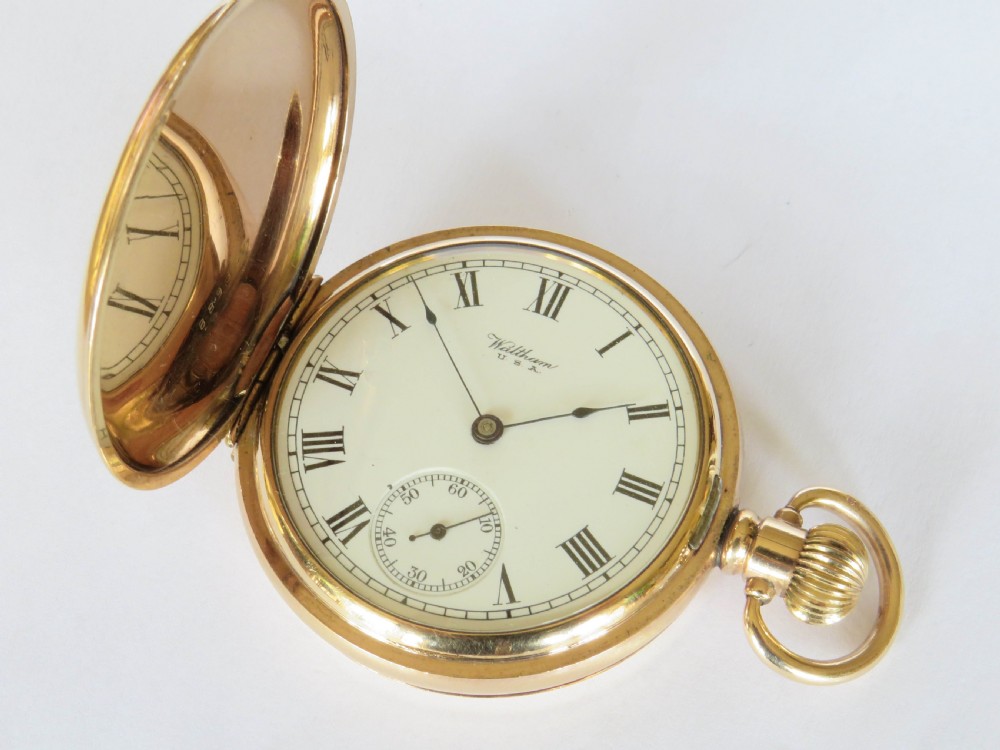 Waltham full hunter pocket watch, 1913 View II