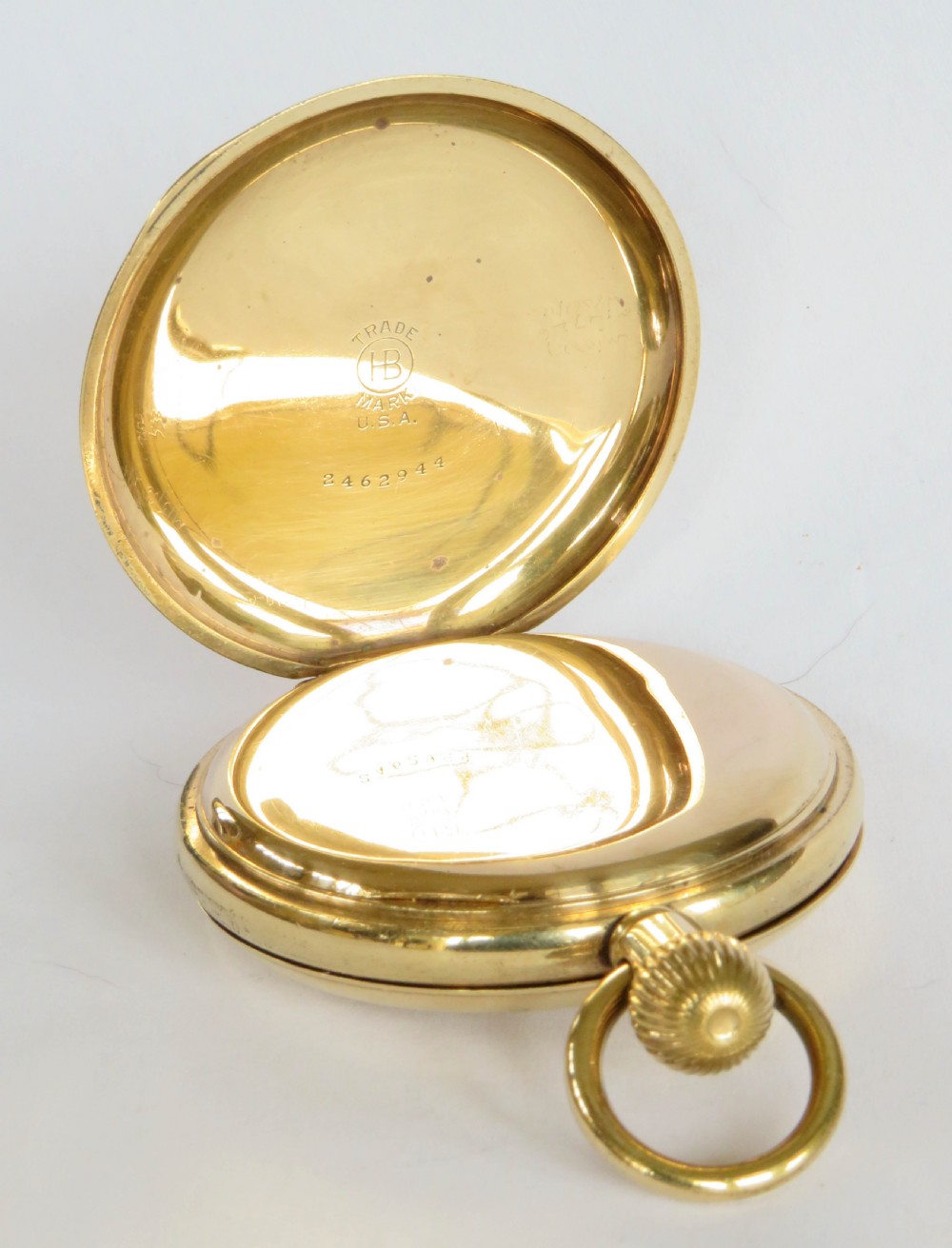 Antique Waltham Traveler half hunter pocket watch View III