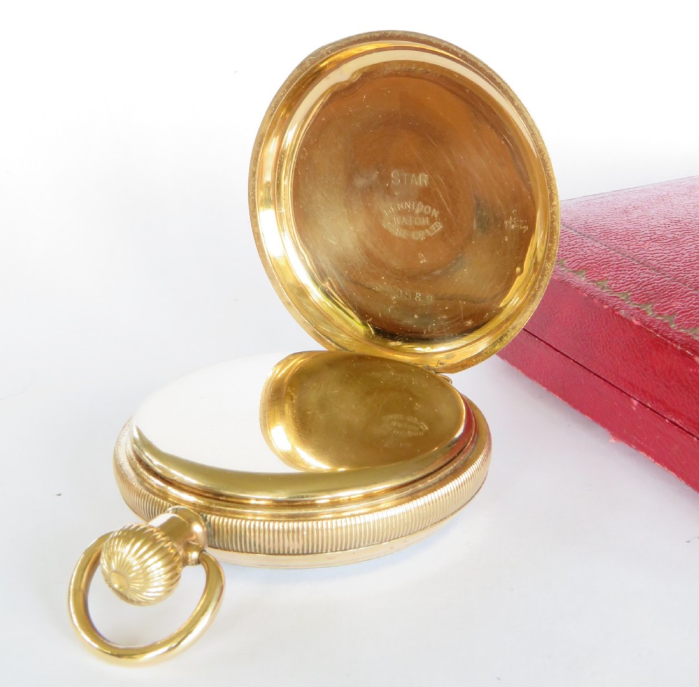 Antique Swiss gold plated pocket watch View III