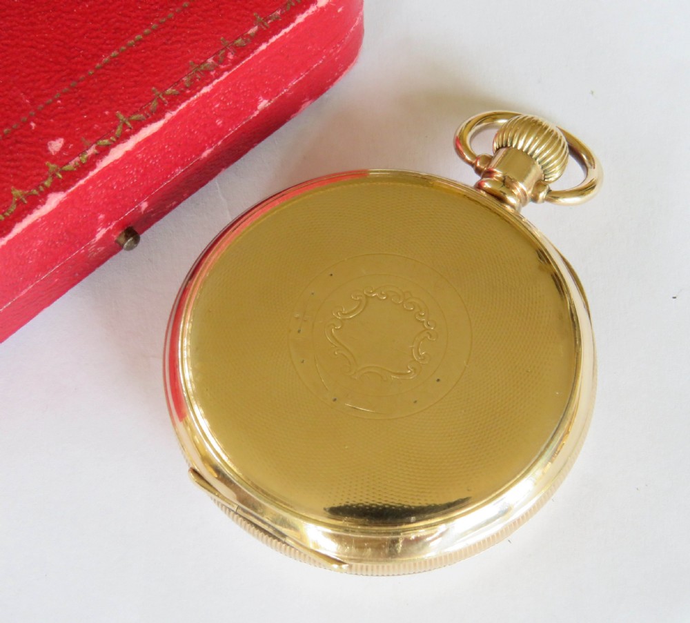 Antique Swiss gold plated pocket watch View V