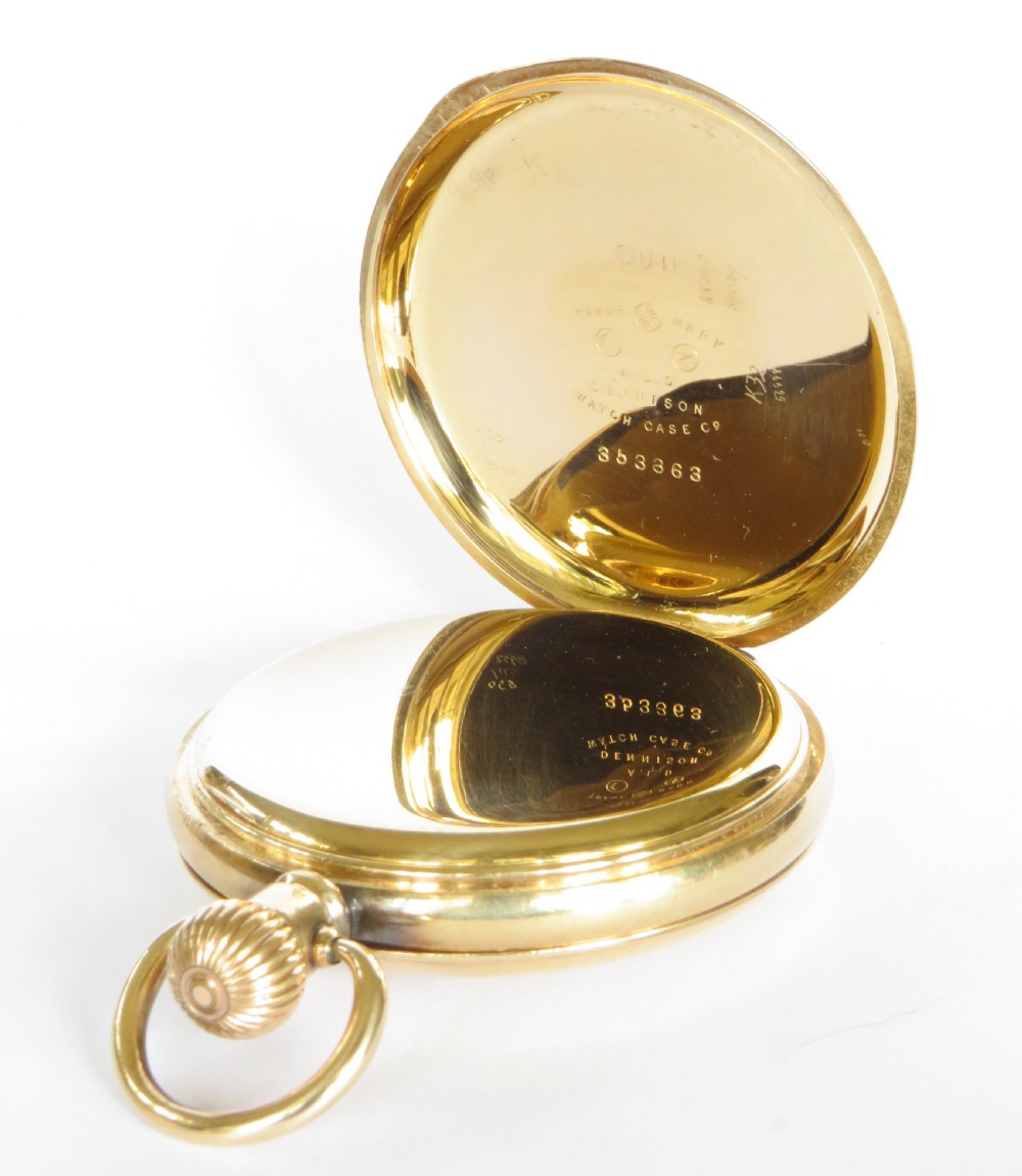 Antique Waltham half hunter pocket watch, 1908 View IV