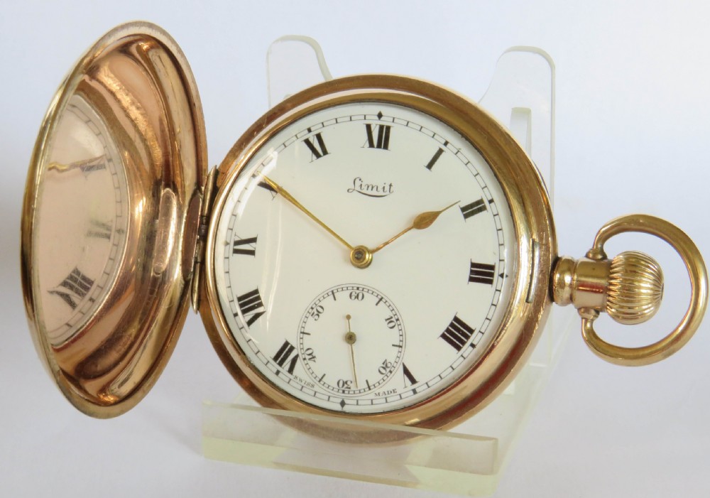 Antique Limit full hunter pocket watch, c1920s