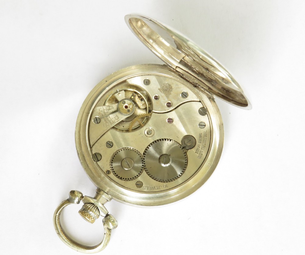 Antique silver Thomas Russell pocket watch, 1919 View III