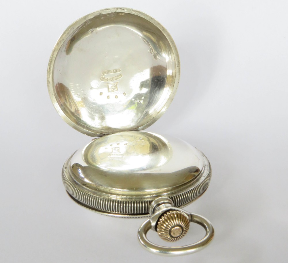 Antique silver Elgin full hunter pocket watch View II