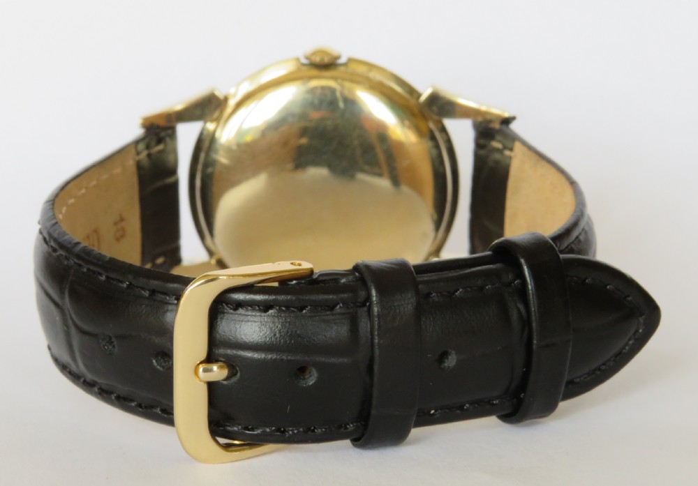 Gents 10k gold filled Longines wrist watch, 1953 View V