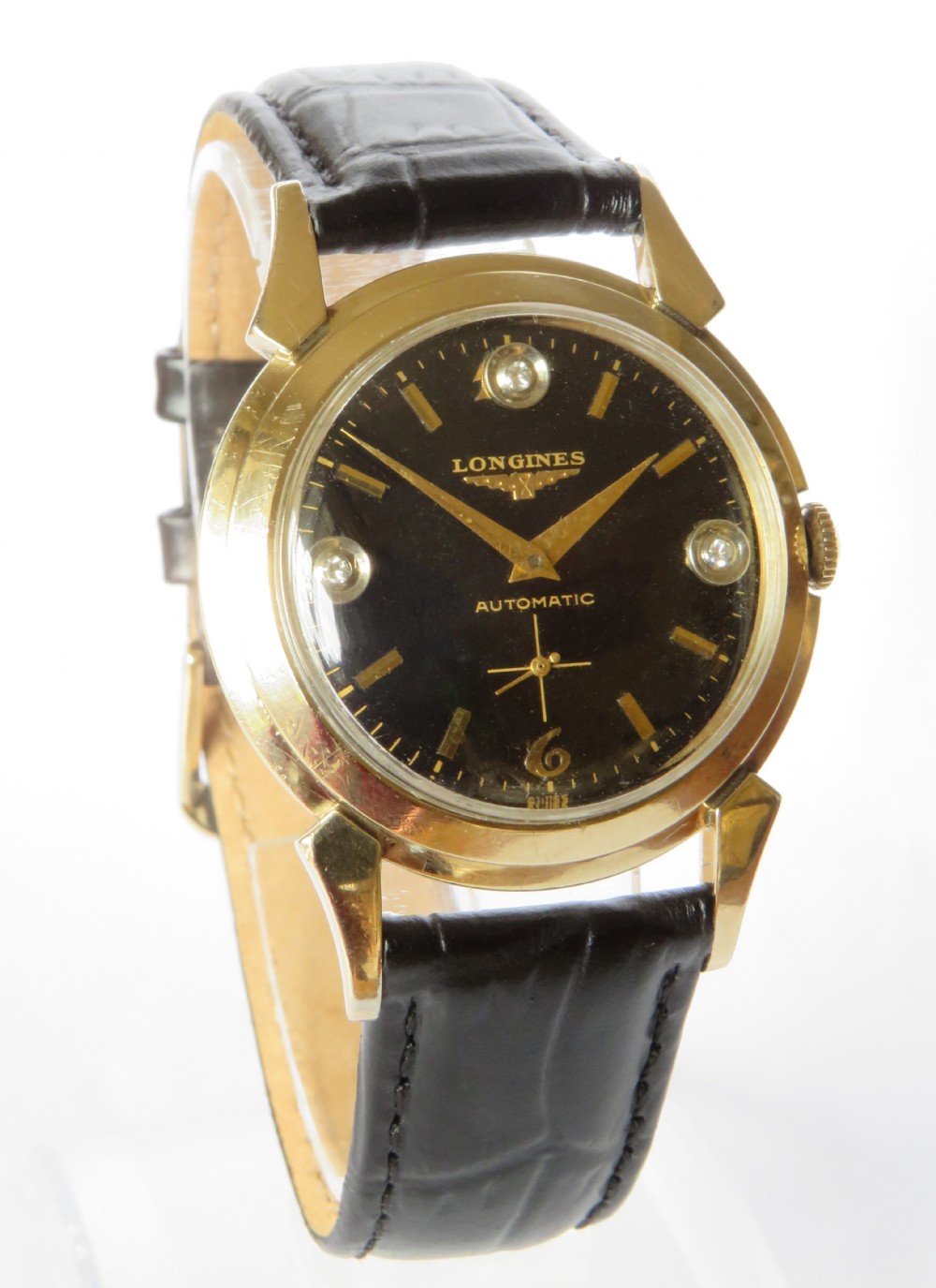Gents 10k gold filled Longines wrist watch, 1953 View VI