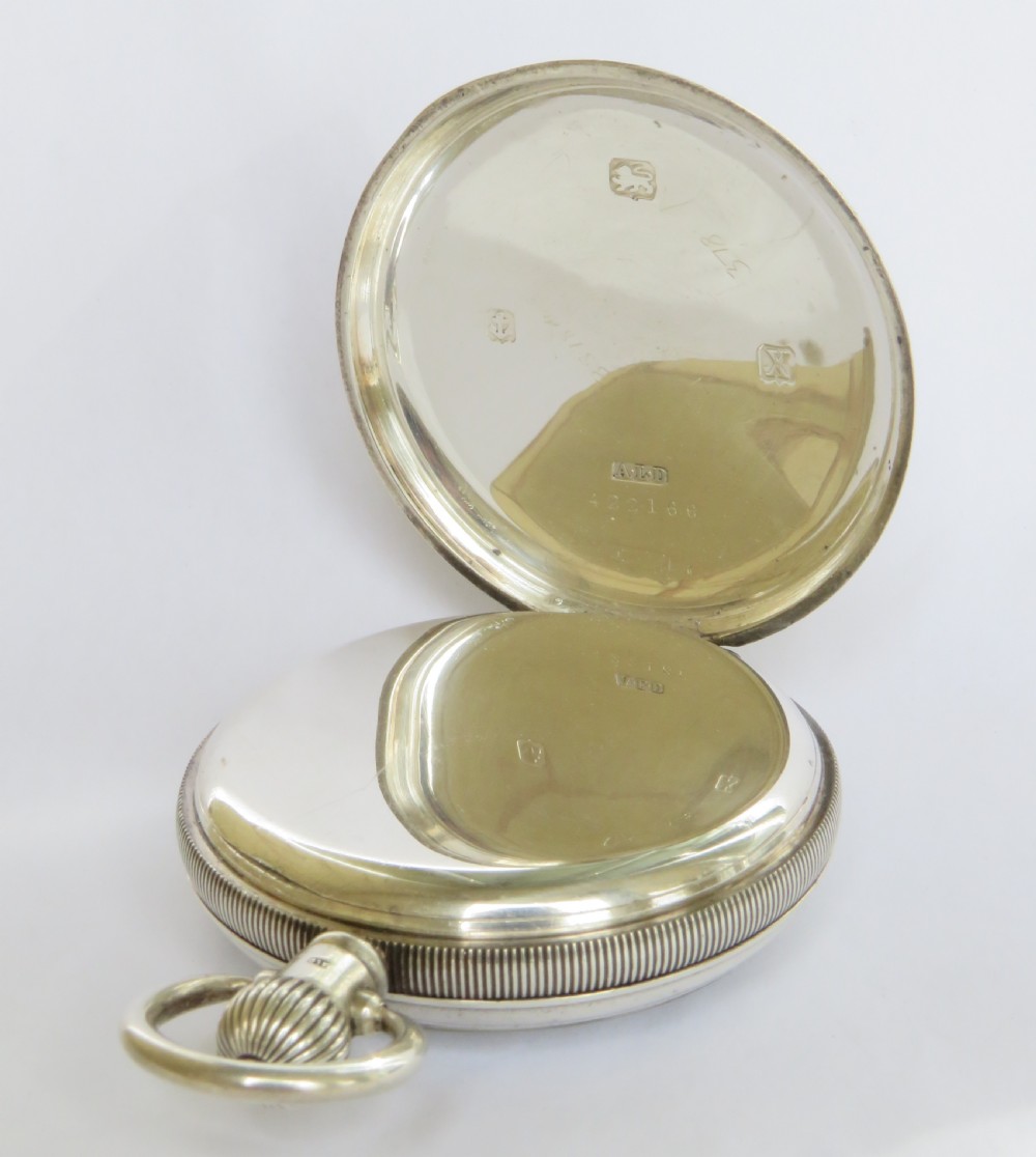 Antique Selezi silver pocket watch, Devonport, 1912 View IV