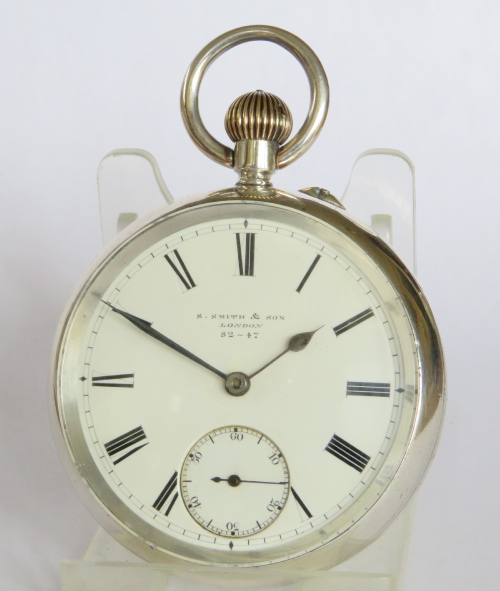 Antique English Errington silver 'The Strand' pocket watch