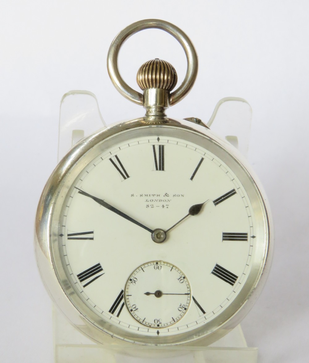Antique English Errington silver 'The Strand' pocket watch View II
