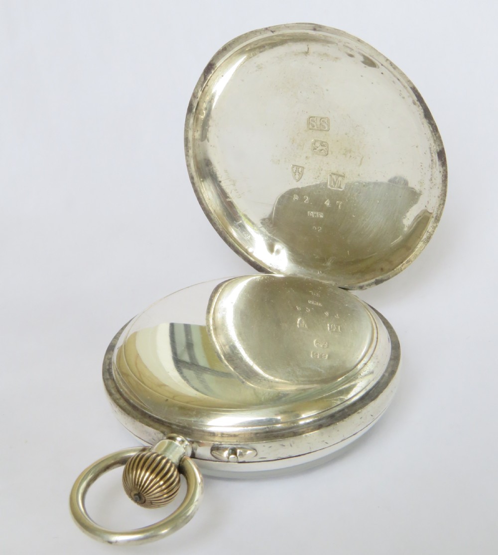 Antique English Errington silver 'The Strand' pocket watch View III