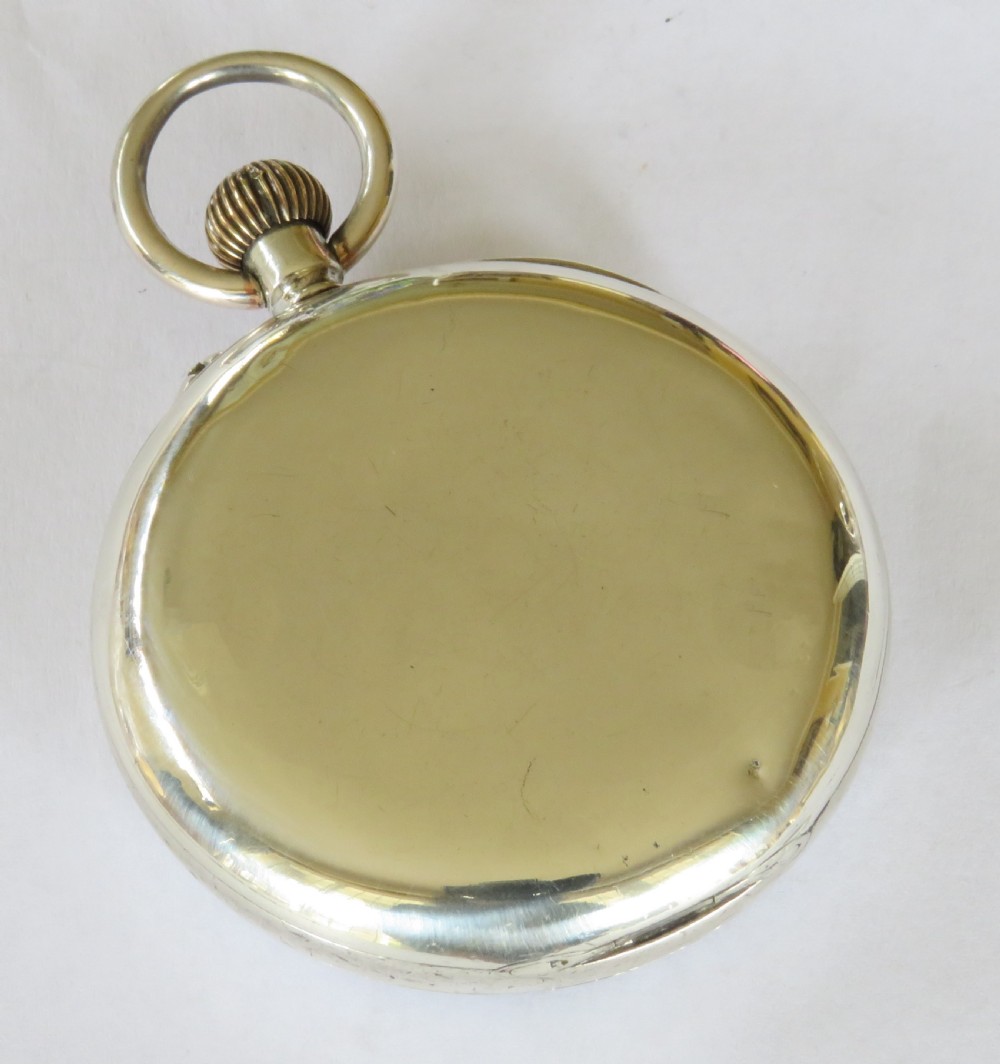 Antique English Errington silver 'The Strand' pocket watch View V