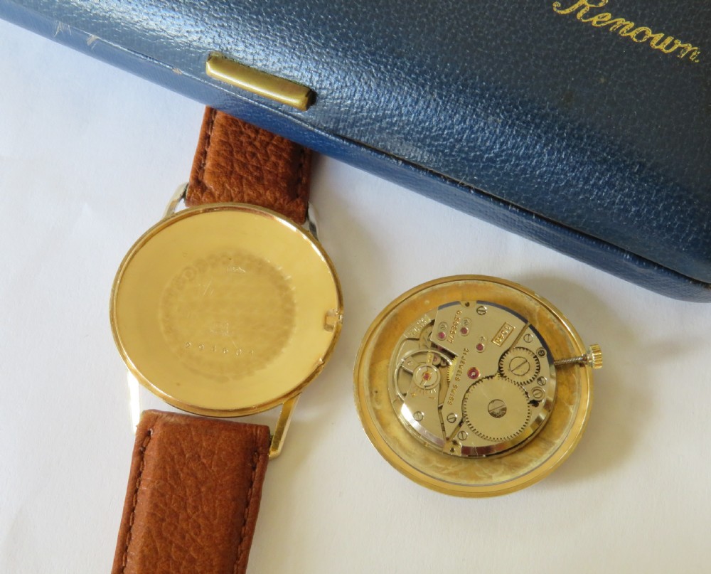 Gents 9ct gold Bravingtons Renown wrist watch, 1964 View III