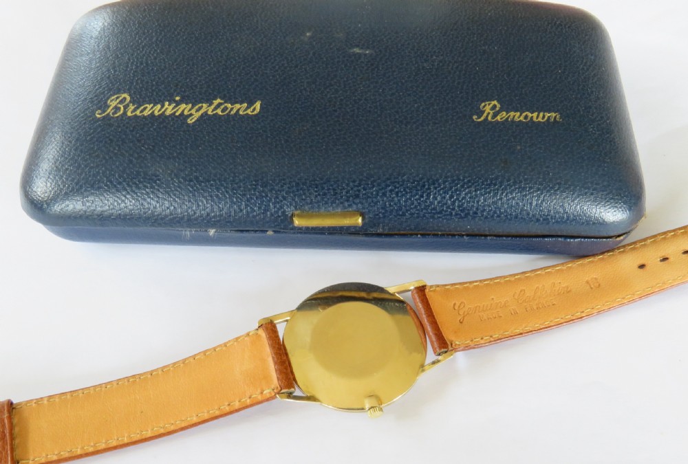 Gents 9ct gold Bravingtons Renown wrist watch, 1964 View IV