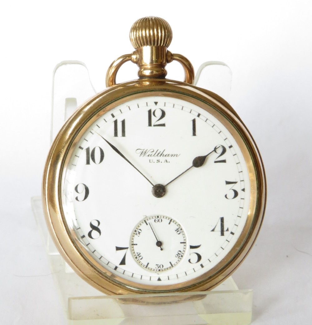 Antique Waltham Riverside pocket watch, railroad grade View II