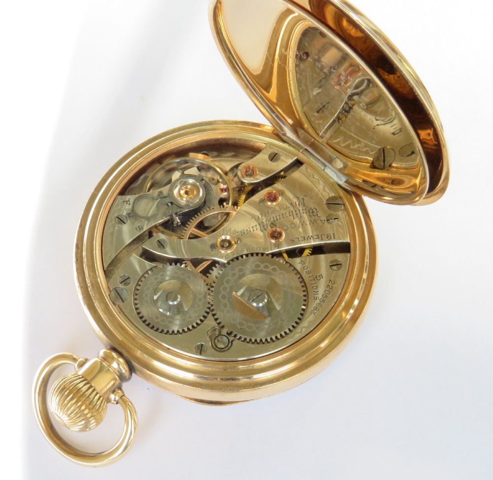 Antique Waltham Riverside pocket watch, railroad grade View IV
