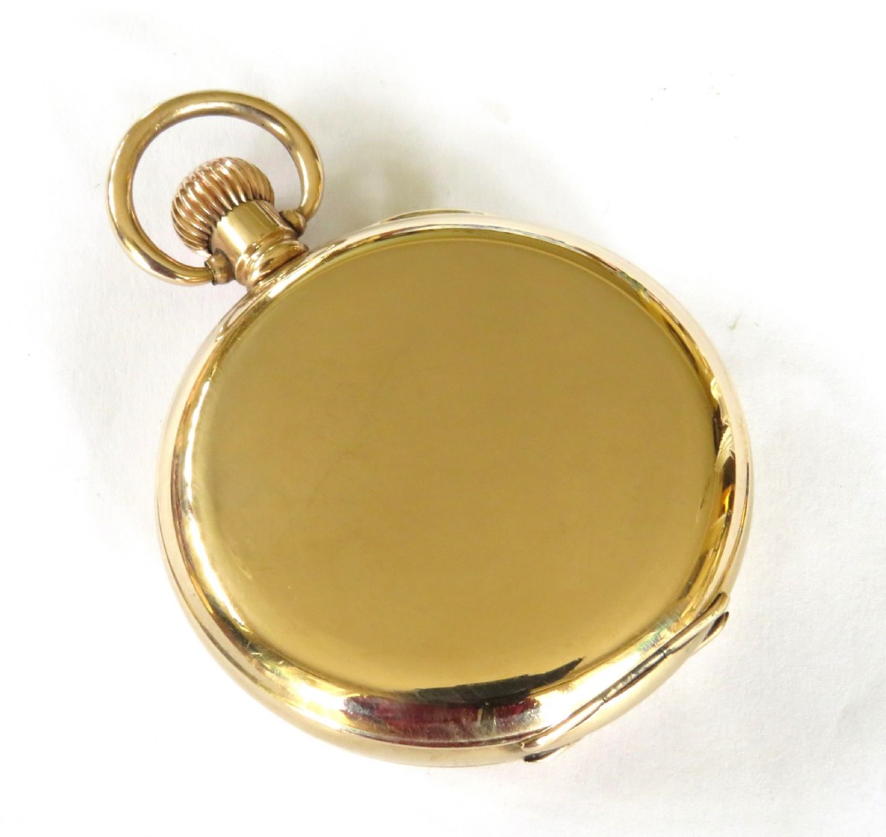 Antique J W Benson Cyma half hunter pocket watch  View V